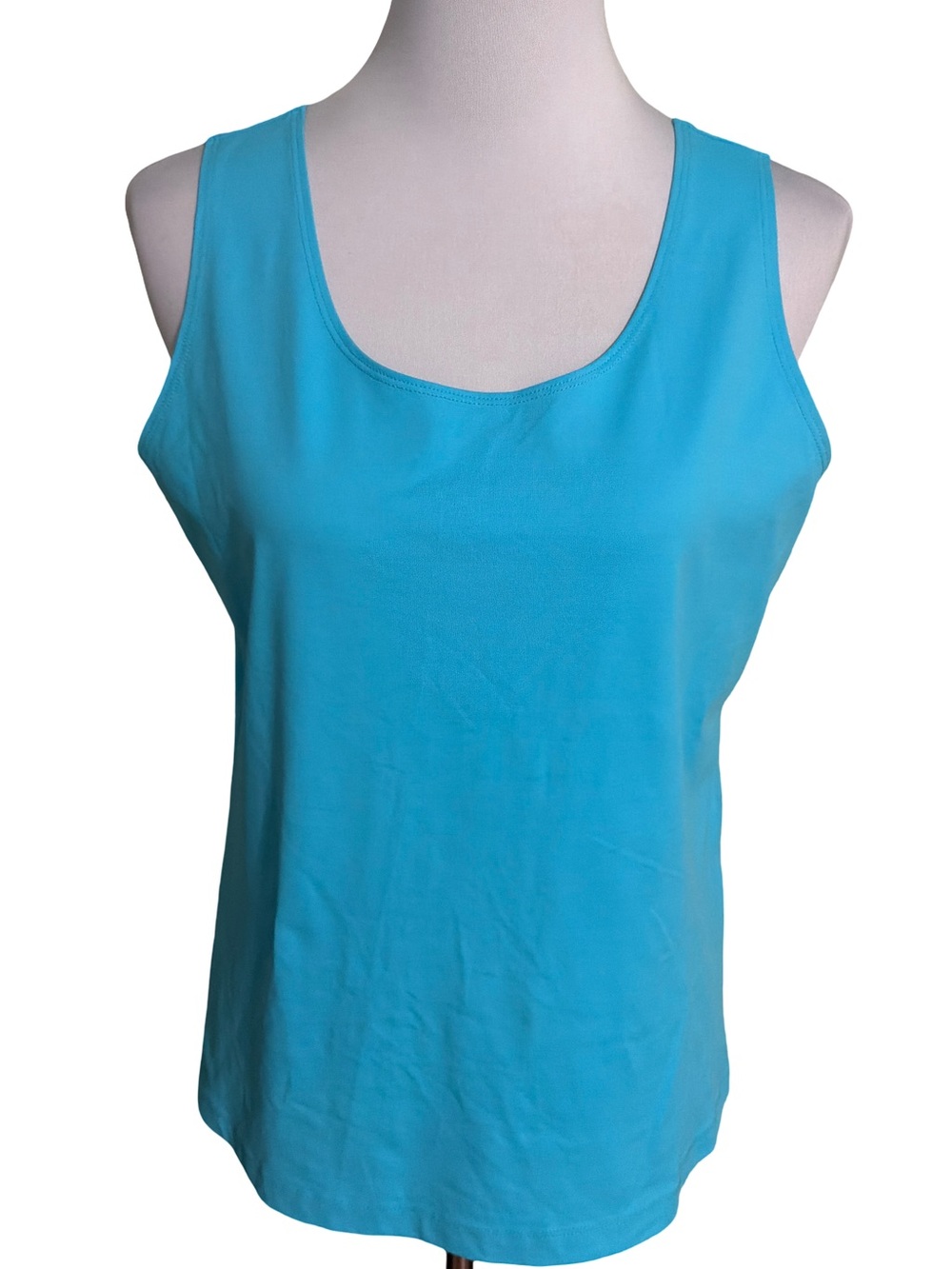 Chico's Bright Aqua Scoop Neck Tank